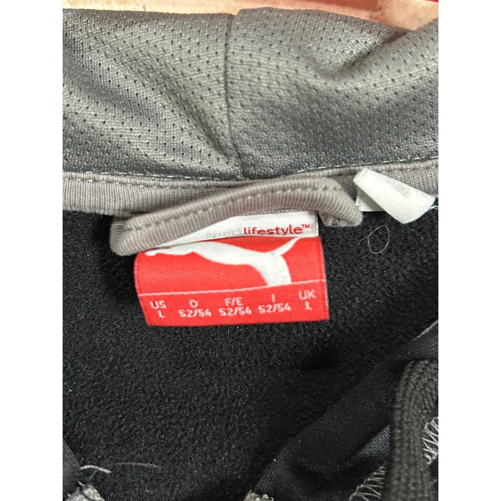 Puma Full‎ Zip Hoodie Jacket Mens Activewear Athletic Black Logo - Picture 4 of 8